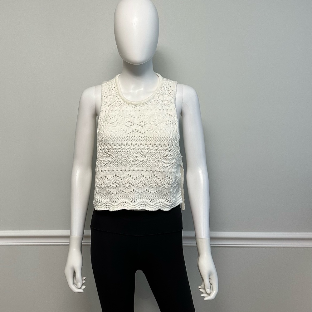 Zara crochet side tie tank